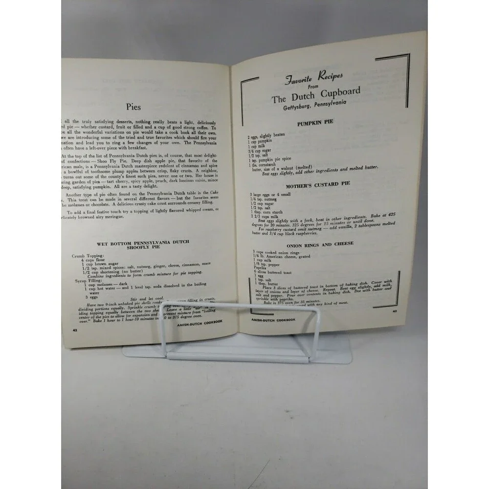 Vintage Amish Dutch Cookbook Ruth Redclay Dutch Cupboard Gettysburg PA 1960s